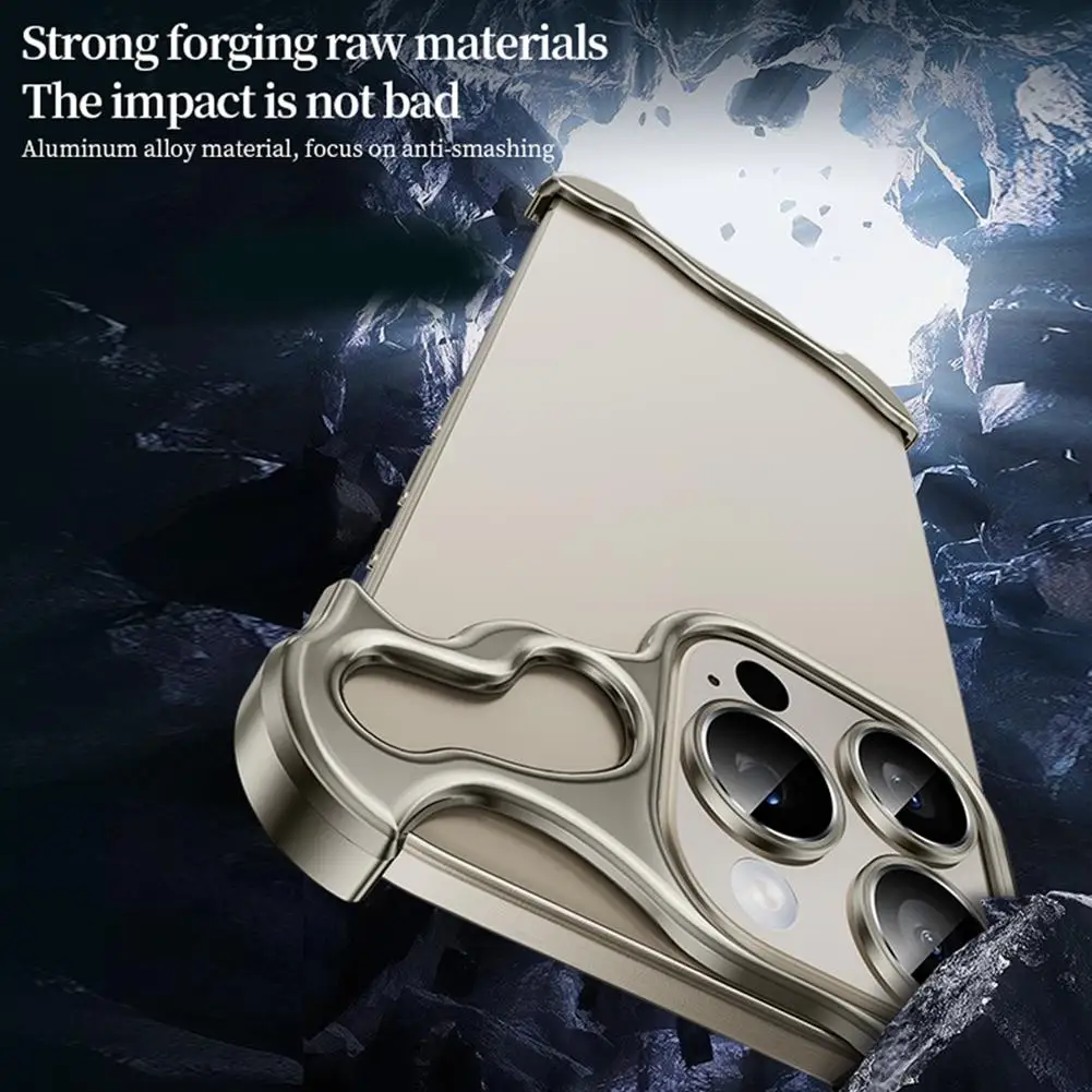 Suitable for Apple 15 phone case irregular frameless metal corner pad anti drop 15 Promax protective case
Suitable for Apple 15 phone case irregular frameless metal corner pad anti drop 15 Promax protective case