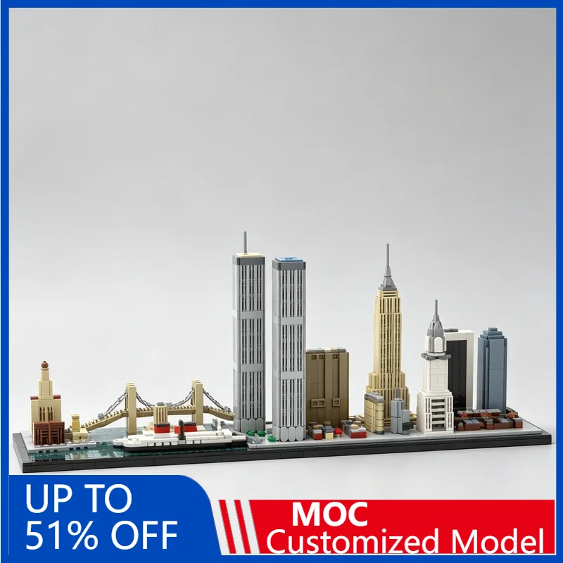 1950PCS New York City Skyline MOC Creative Architecture Model Custom Puzzles DIY Assembly Educational Toy Gifts Building Blocks
1950PCS New York City Skyline MOC Creative Architecture Model Custom Puzzles DIY Assembly Educational Toy Gifts Building Blocks