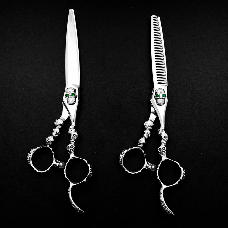 Skull Design CNC Technology Cobalt Steel Scissors Set Hair Professional Barber Scissors 6.5 inch Hairdressing Scissors
Skull Design CNC Technology Cobalt Steel Scissors Set Hair Professional Barber Scissors 6.5 inch Hairdressing Scissors