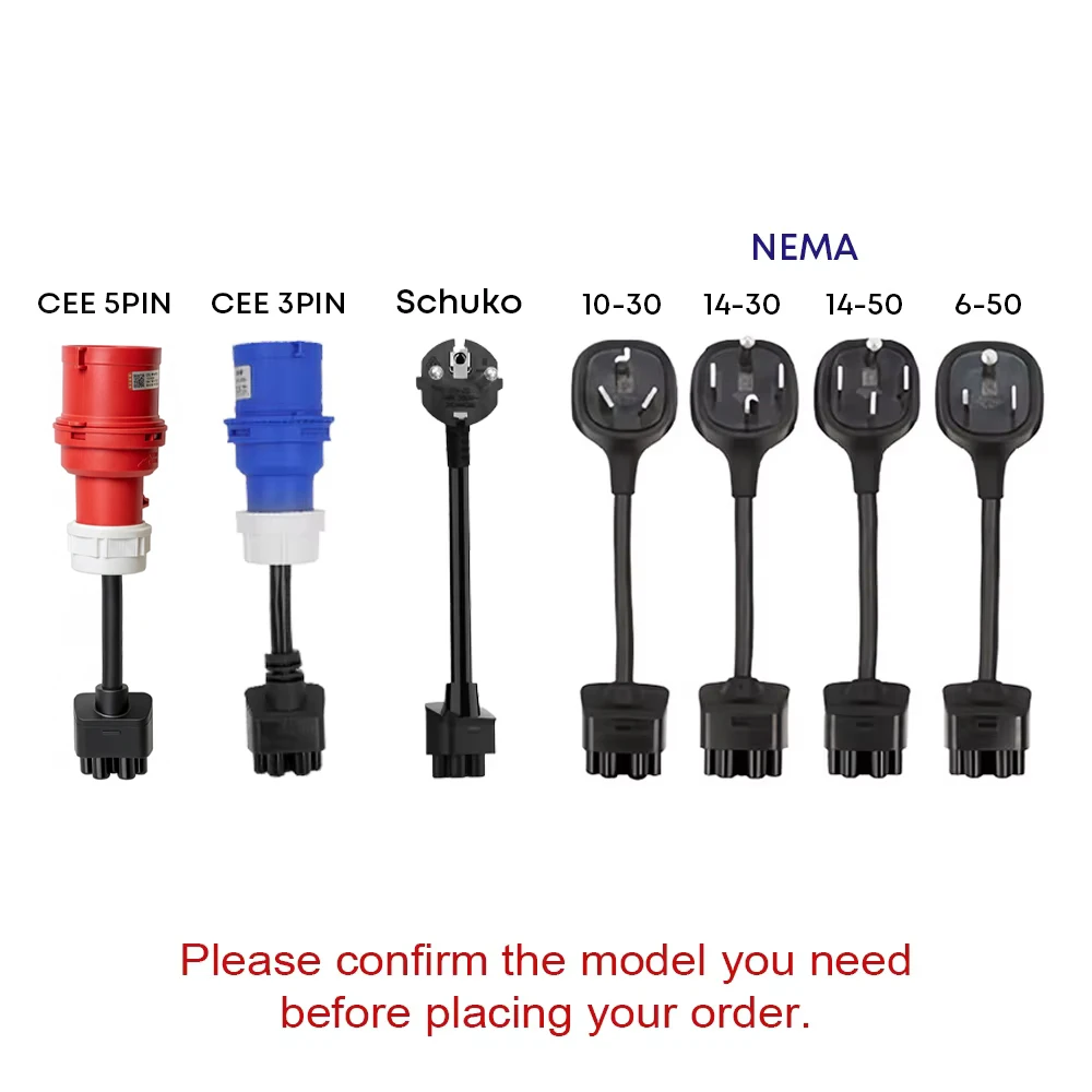 Адаптер Beret CEE 3/5PIN/Schuko NEMA для использования с автомобилями Tesla, подходит для моделей S, 3, X, Y, удлинитель зарядного устройства Gen 2, разъем для зарядки электромобилей, розетка 240В на 32А.
Адаптер Beret CEE 3/5PIN/Schuko NEMA для использования с автомобилями Tesla, подходит для моделей S, 3, X, Y, удлинитель зарядного устройства Gen 2, разъем для зарядки электромобилей, розетка 240В на 32А.