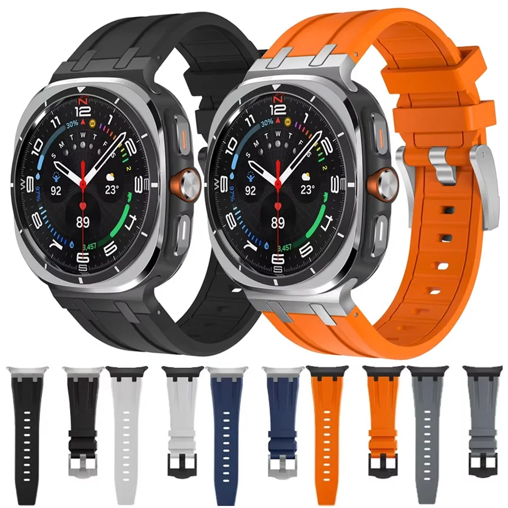Sports Liquid Silicone Strap for Samsung Galaxy Watch Ultra 47mm Metal Connected Comfortable Wristband Galaxy Watch 7 Ultra Belt
Sports Liquid Silicone Strap for Samsung Galaxy Watch Ultra 47mm Metal Connected Comfortable Wristband Galaxy Watch 7 Ultra Belt