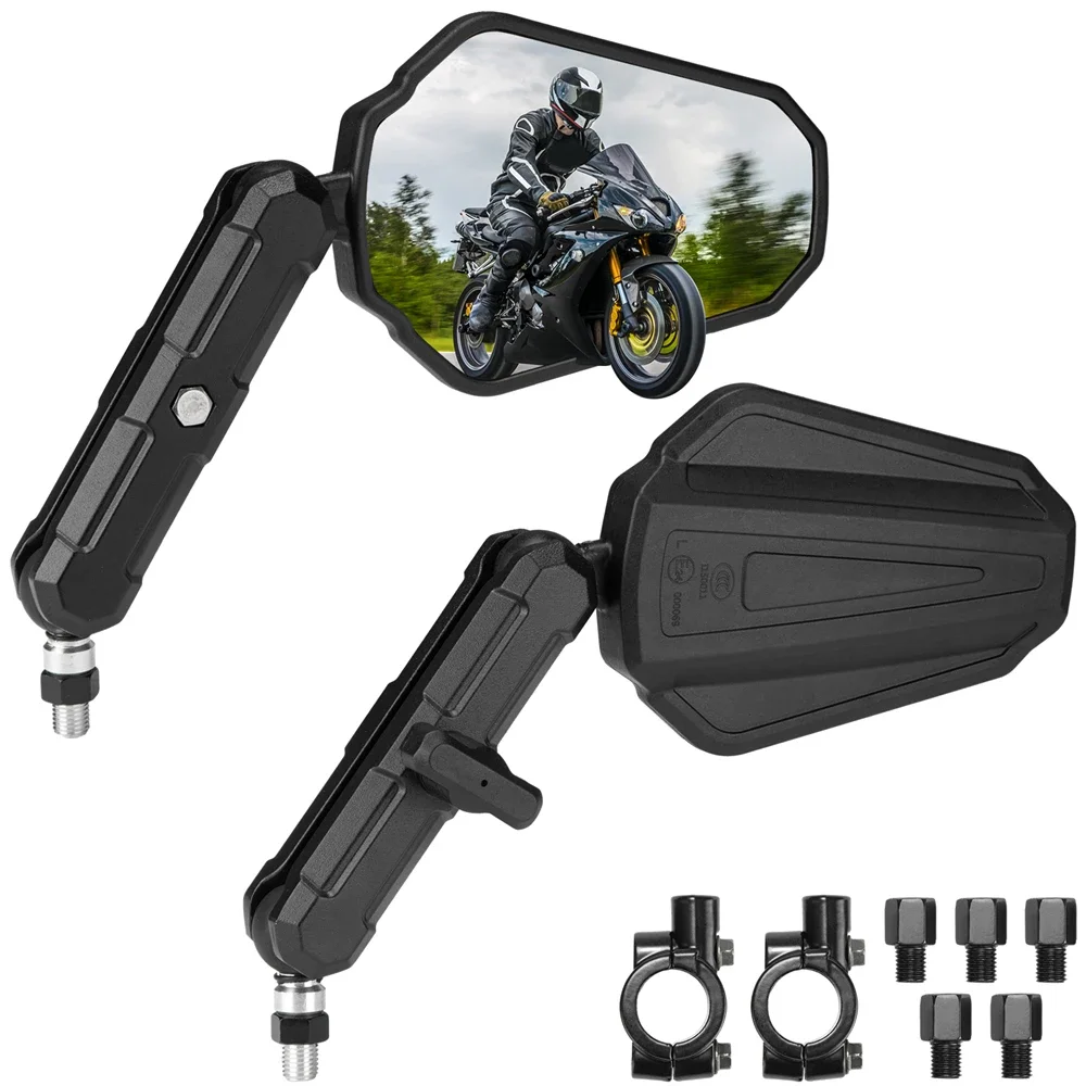 Motorcycle Rearview Mirrors Foldable 360° Adjustment Motorcycle Mirrors M8 M10 Bolt Handlebar Mirror Universal Emark
Motorcycle Rearview Mirrors Foldable 360° Adjustment Motorcycle Mirrors M8 M10 Bolt Handlebar Mirror Universal Emark