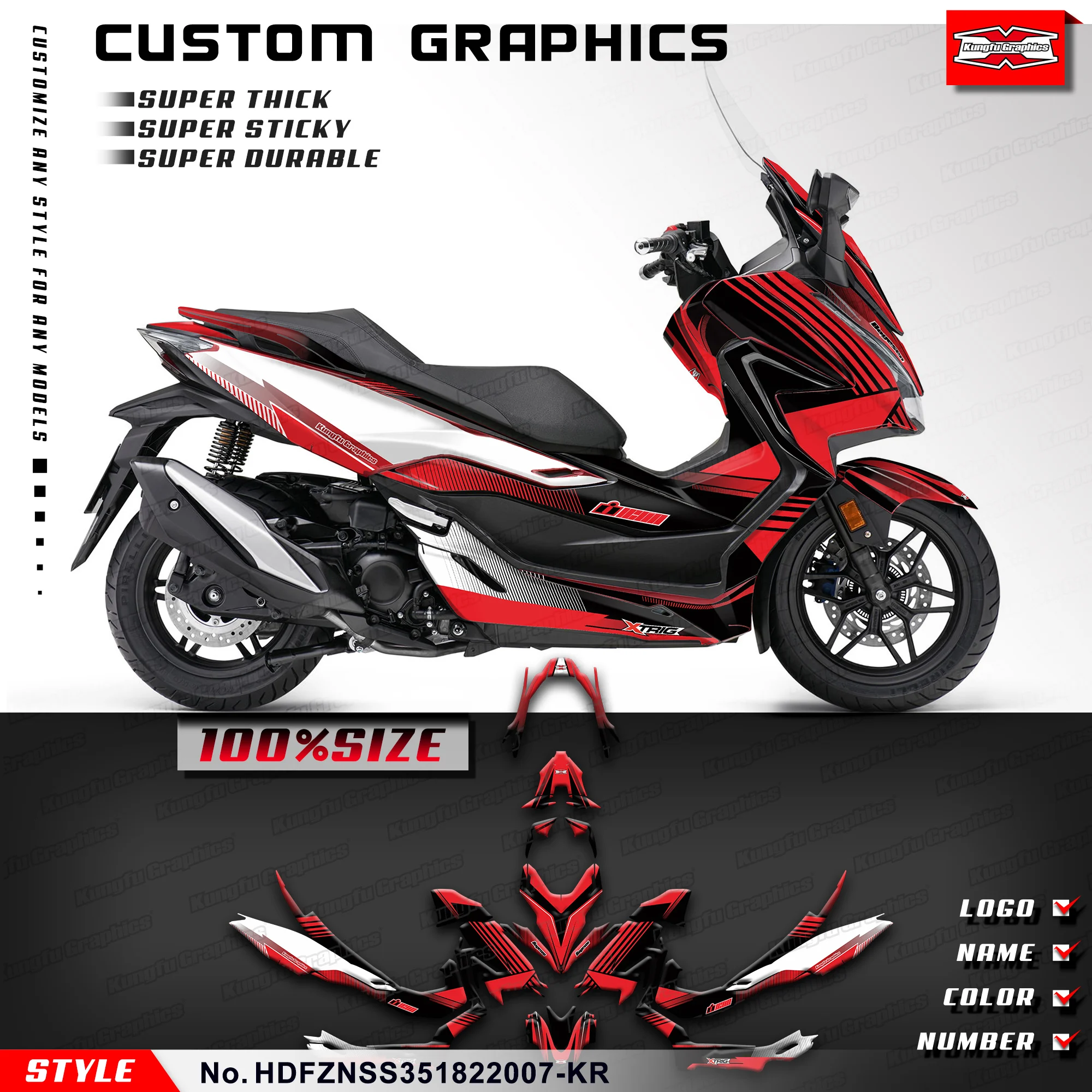 KUNGFU GRAPHICS Stickers Vinyl Deca Kit for HONDA FORZA NSS 350 NSS350 2018-2022 Refurbishing, HDFZNSS351822007-KR
KUNGFU GRAPHICS Stickers Vinyl Deca Kit for HONDA FORZA NSS 350 NSS350 2018-2022 Refurbishing, HDFZNSS351822007-KR