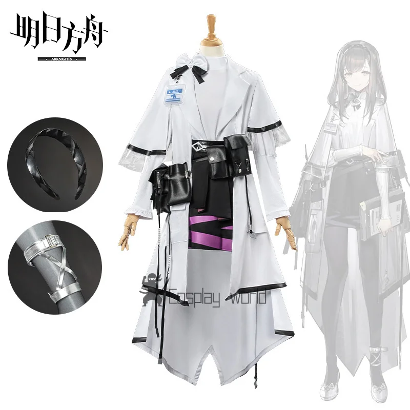 Костюм для косплея Arknights Priestess, парик, белый длинный плащ, униформа, полный комплект, женский сексуальный карнавальный рождественский костюм
Костюм для косплея Arknights Priestess, парик, белый длинный плащ, униформа, полный комплект, женский сексуальный карнавальный рождественский костюм