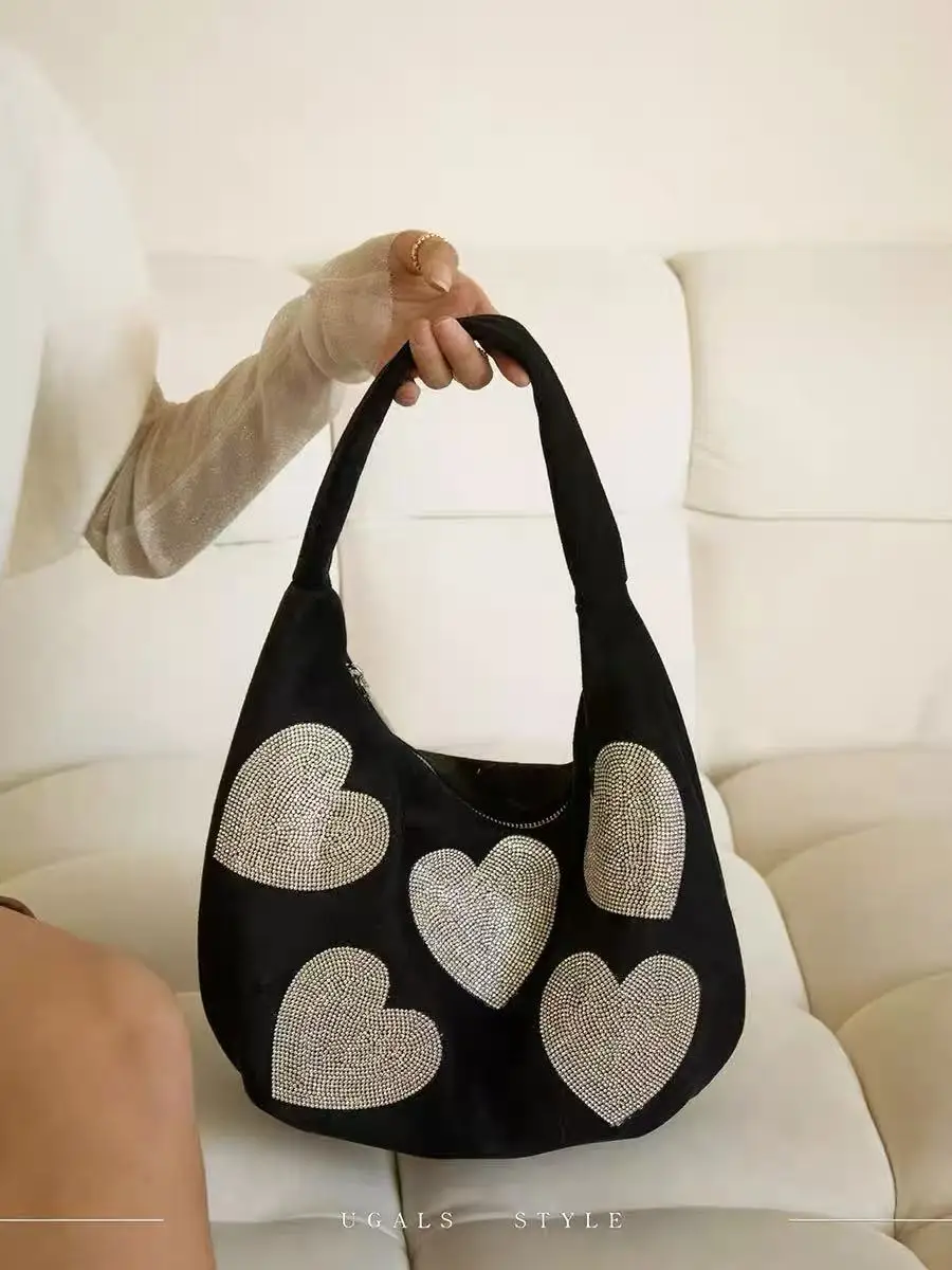 Fashion Velvet Moon Bag Large Capacity Casual Tote Bag High Quality Glitter Women Handbag Luxury Clutch Purse Shoulder Bag
Fashion Velvet Moon Bag Large Capacity Casual Tote Bag High Quality Glitter Women Handbag Luxury Clutch Purse Shoulder Bag