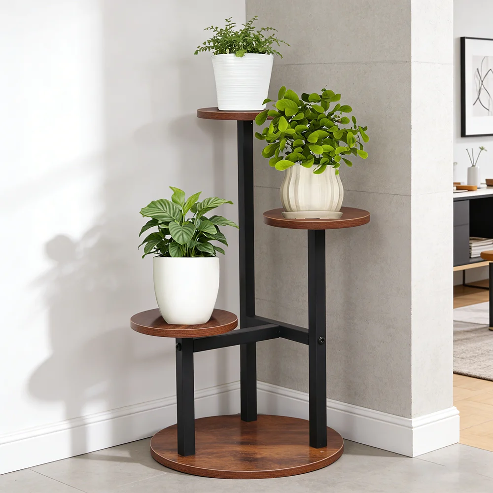 3-Tier Rustic Wood & Metal Plant Stand - Sturdy Corner Flower Shelf for Indoor, Living Room & Balcony - Tall Plant Display Rack
3-Tier Rustic Wood & Metal Plant Stand - Sturdy Corner Flower Shelf for Indoor, Living Room & Balcony - Tall Plant Display Rack