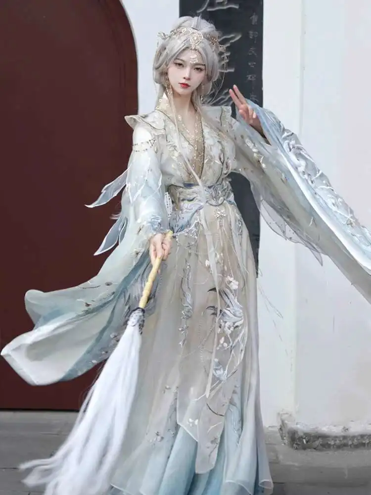 New Hanfu Clear Moonlit Night Improve Embroidery Heavy Industry Female Women Xianxia Alkaid Cos Cosplay
New Hanfu Clear Moonlit Night Improve Embroidery Heavy Industry Female Women Xianxia Alkaid Cos Cosplay