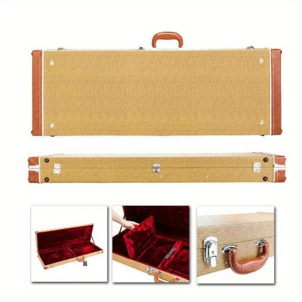 Guitar Hard Lockable Carrying Case Guitars Hard-Shell Protective Carrying Case for Model with Security Lock Metal Feet
Guitar Hard Lockable Carrying Case Guitars Hard-Shell Protective Carrying Case for Model with Security Lock Metal Feet