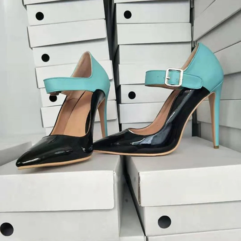 Bright Mixed Colors Ankle Wrap Buckle High Heels Woman Shoes Pointed Toe Patchwork Stiletto 10cm Heeled Height Party Women Pumps
Bright Mixed Colors Ankle Wrap Buckle High Heels Woman Shoes Pointed Toe Patchwork Stiletto 10cm Heeled Height Party Women Pumps