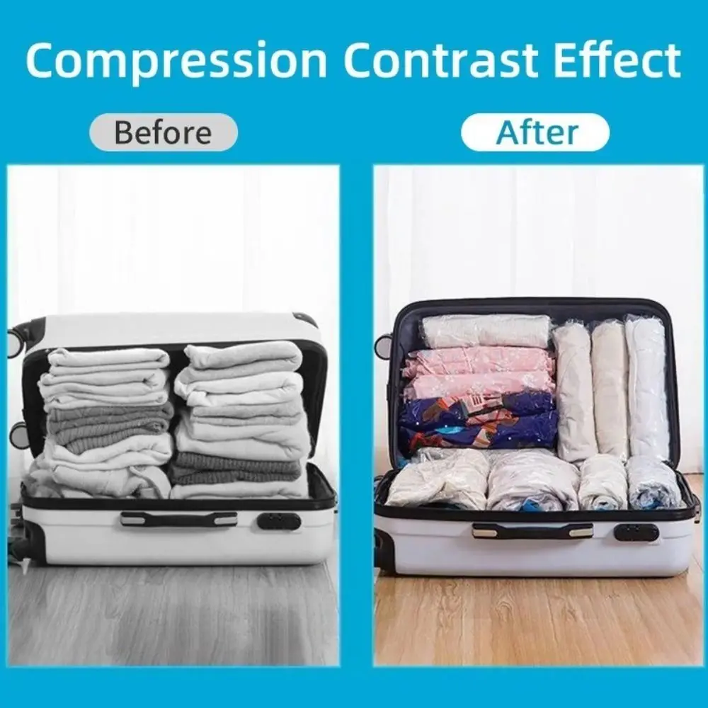 Portable Hand-rolled Compression Bags Reusable with Valves Air Vacuum Bags Foldable Clothes Quilt Sealed Bag
Portable Hand-rolled Compression Bags Reusable with Valves Air Vacuum Bags Foldable Clothes Quilt Sealed Bag