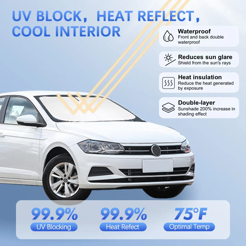 For Volkswagen VW Polo 2011-2018 Car Windshield Sun Shade Sunshade Sun Visor Protector Blocks UV Rays Summer Car Accessories
For Volkswagen VW Polo 2011-2018 Car Windshield Sun Shade Sunshade Sun Visor Protector Blocks UV Rays Summer Car Accessories