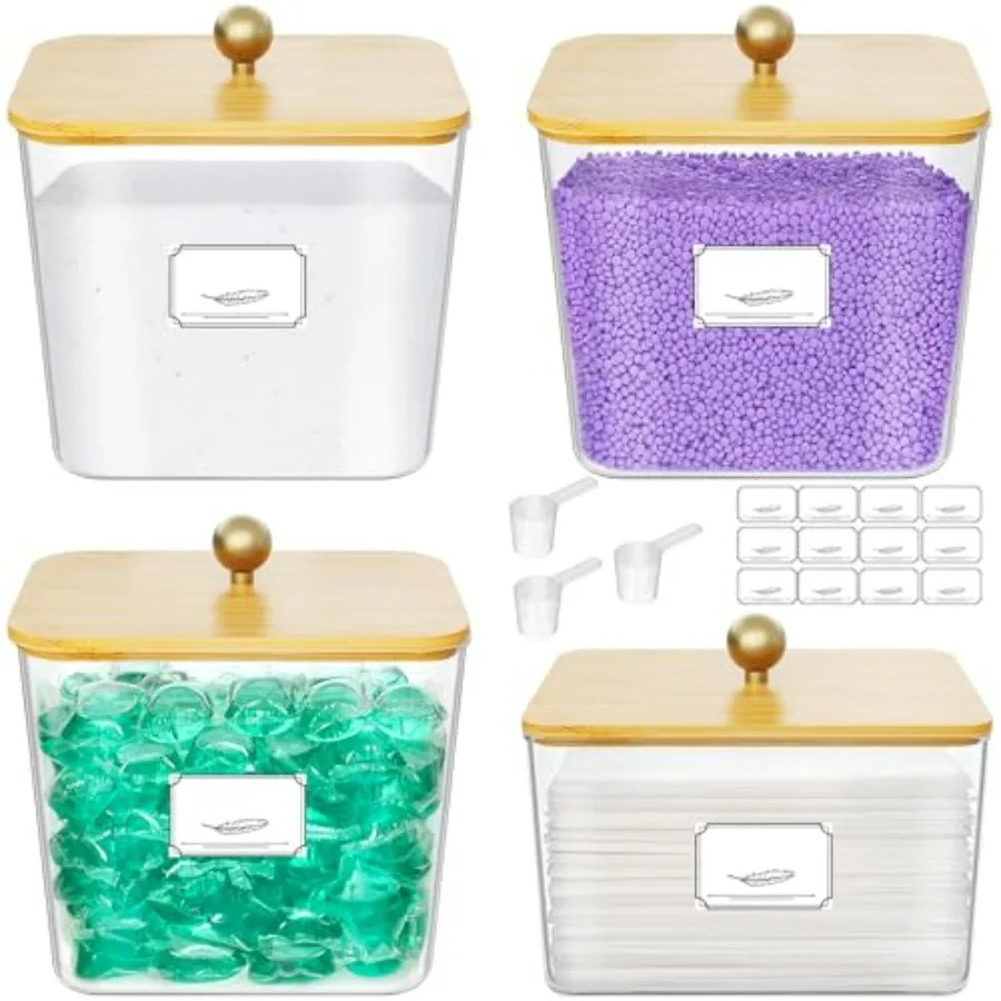 Laundry Pods Container with Lid, Dryer Sheet Holder, Room Organization Storage for Coffee Pods Kcup Washing Powder, Scent Boost
Laundry Pods Container with Lid, Dryer Sheet Holder, Room Organization Storage for Coffee Pods Kcup Washing Powder, Scent Boost