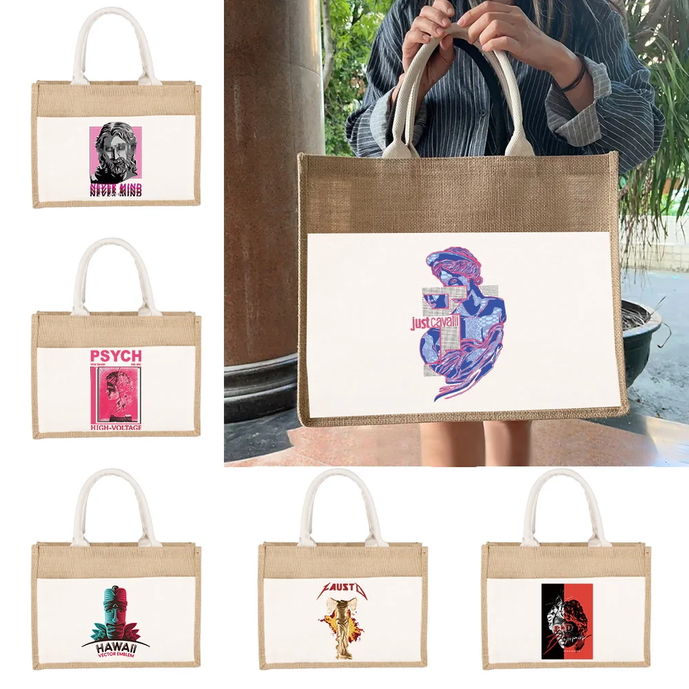 Jute Handbag Linen Shoulder Bag Letters Composed of Flowers and Butterflies Bags Women Shopping Pouch Tote Laminated Bags 2023
Jute Handbag Linen Shoulder Bag Letters Composed of Flowers and Butterflies Bags Women Shopping Pouch Tote Laminated Bags 2023