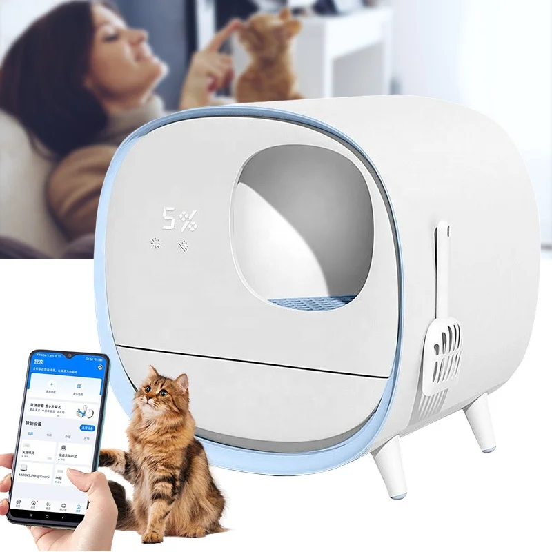Smart Quick Self Cleaning Big Cat Toilet Automatic APP Remote Control Auto Cat Box
Smart Quick Self Cleaning Big Cat Toilet Automatic APP Remote Control Auto Cat Box