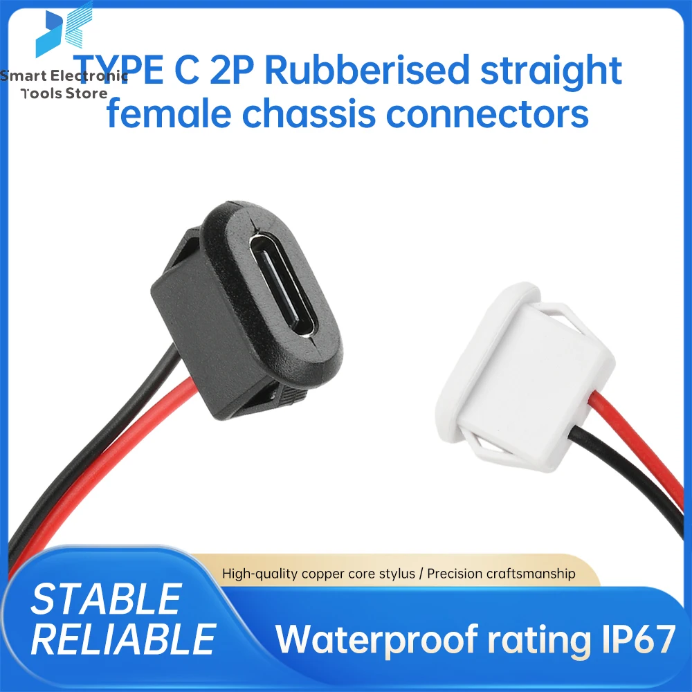 5pcs Type C 2pin Connector Waterproof Female Seat With Wire 3A High Current Fast Charging Jack Port Charger Plug Socket
5pcs Type C 2pin Connector Waterproof Female Seat With Wire 3A High Current Fast Charging Jack Port Charger Plug Socket