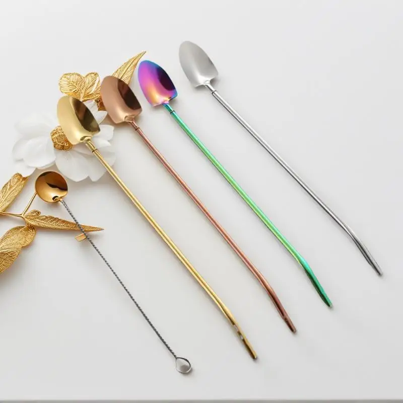 Kitchen Barware, Stainless Steel Straw Spoons, Unique Shovel Shape For Mixing Drinks & Ice Cream
Kitchen Barware, Stainless Steel Straw Spoons, Unique Shovel Shape For Mixing Drinks & Ice Cream