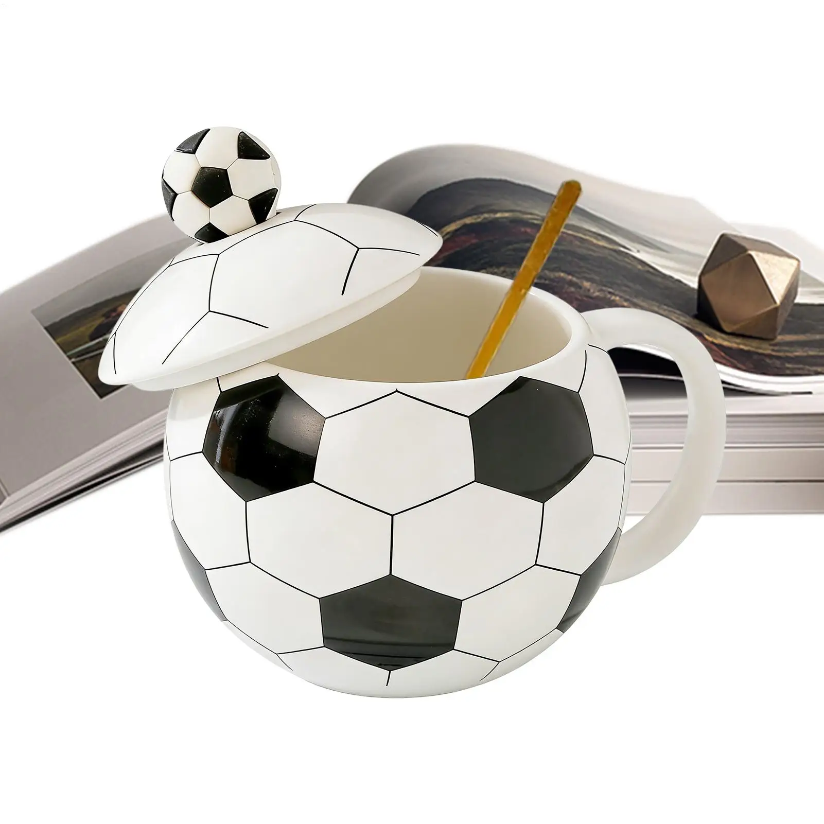 Soccer Mug with Spoon Novelty Cute Funny Soccer Themed Coffee Mug Football Cup for Hot Tea Cappuccino Mocha Cocoa Home Office
Soccer Mug with Spoon Novelty Cute Funny Soccer Themed Coffee Mug Football Cup for Hot Tea Cappuccino Mocha Cocoa Home Office