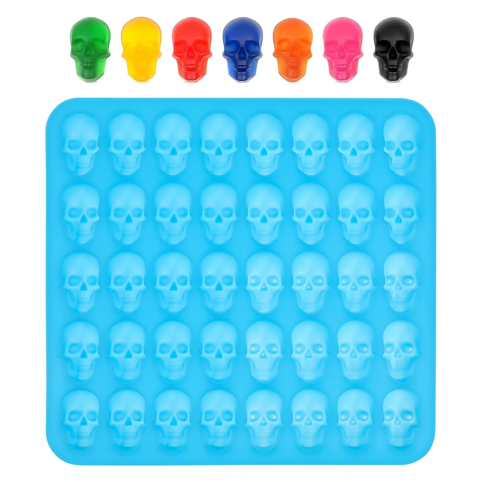 Mini Skull Silicone Cookie Mold for Baking Cakes Cookies DIY Halloween Decor Fondant Molds Pastry Tools Blue Color
Mini Skull Silicone Cookie Mold for Baking Cakes Cookies DIY Halloween Decor Fondant Molds Pastry Tools Blue Color