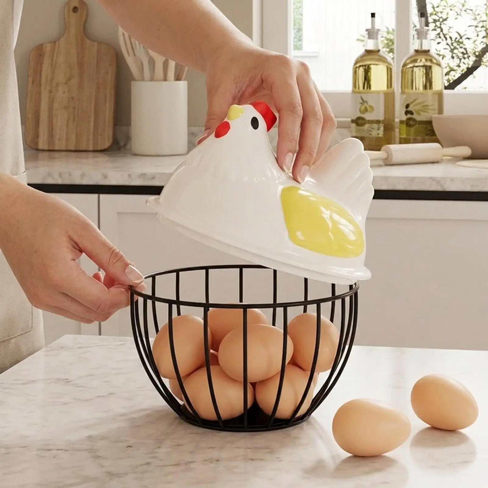 Egg Storage Basket Container with Lid Kitchen Storage Portable Gathering Fresh Eggs Egg Collection Baskets for Fruit Kitchen
Egg Storage Basket Container with Lid Kitchen Storage Portable Gathering Fresh Eggs Egg Collection Baskets for Fruit Kitchen