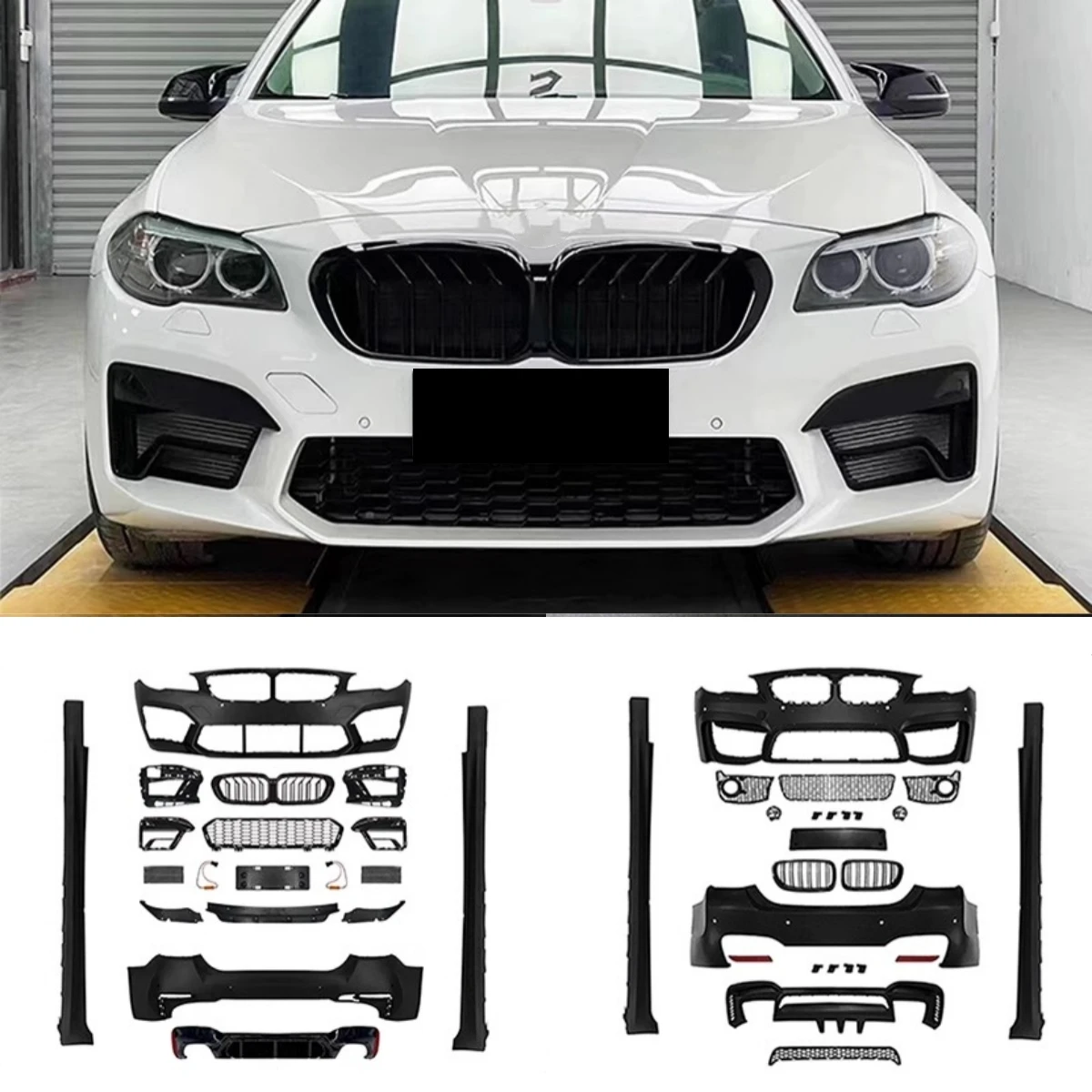 Комплект кузова для BMW 5-й серии F10 F18 11-17, модифицированный новый стиль M5, передний задний бампер, боковая юбка, хвостовое горло, автомобильные аксессуары
Комплект кузова для BMW 5-й серии F10 F18 11-17, модифицированный новый стиль M5, передний задний бампер, боковая юбка, хвостовое горло, автомобильные аксессуары