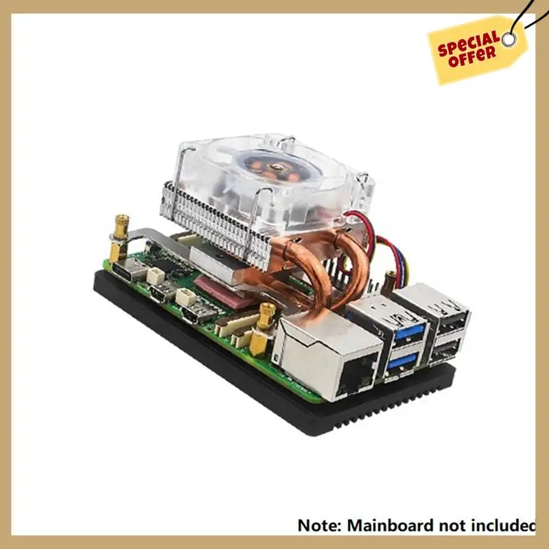 Stable Performance-ICE Tower Fan V2 Thinner RGB Fan Low-Profile CPU Cooler U-Shaped Copper Tube Fins For Raspberry Pi 5 Pi5
Stable Performance-ICE Tower Fan V2 Thinner RGB Fan Low-Profile CPU Cooler U-Shaped Copper Tube Fins For Raspberry Pi 5 Pi5