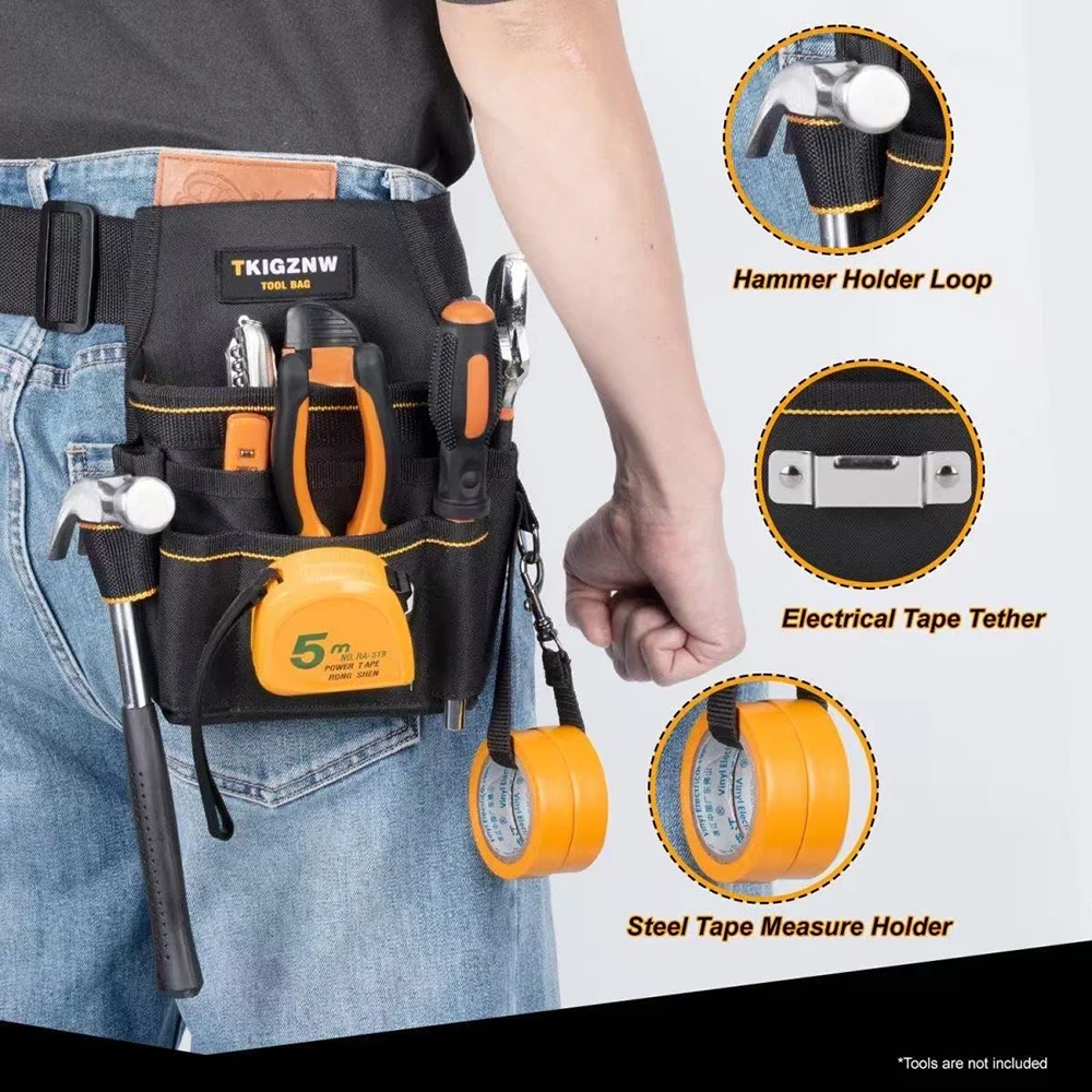 Multi-Purpose Tool Waist Bag, Universal Pouch for Electricians, Carpenters & Repairs
Multi-Purpose Tool Waist Bag, Universal Pouch for Electricians, Carpenters & Repairs