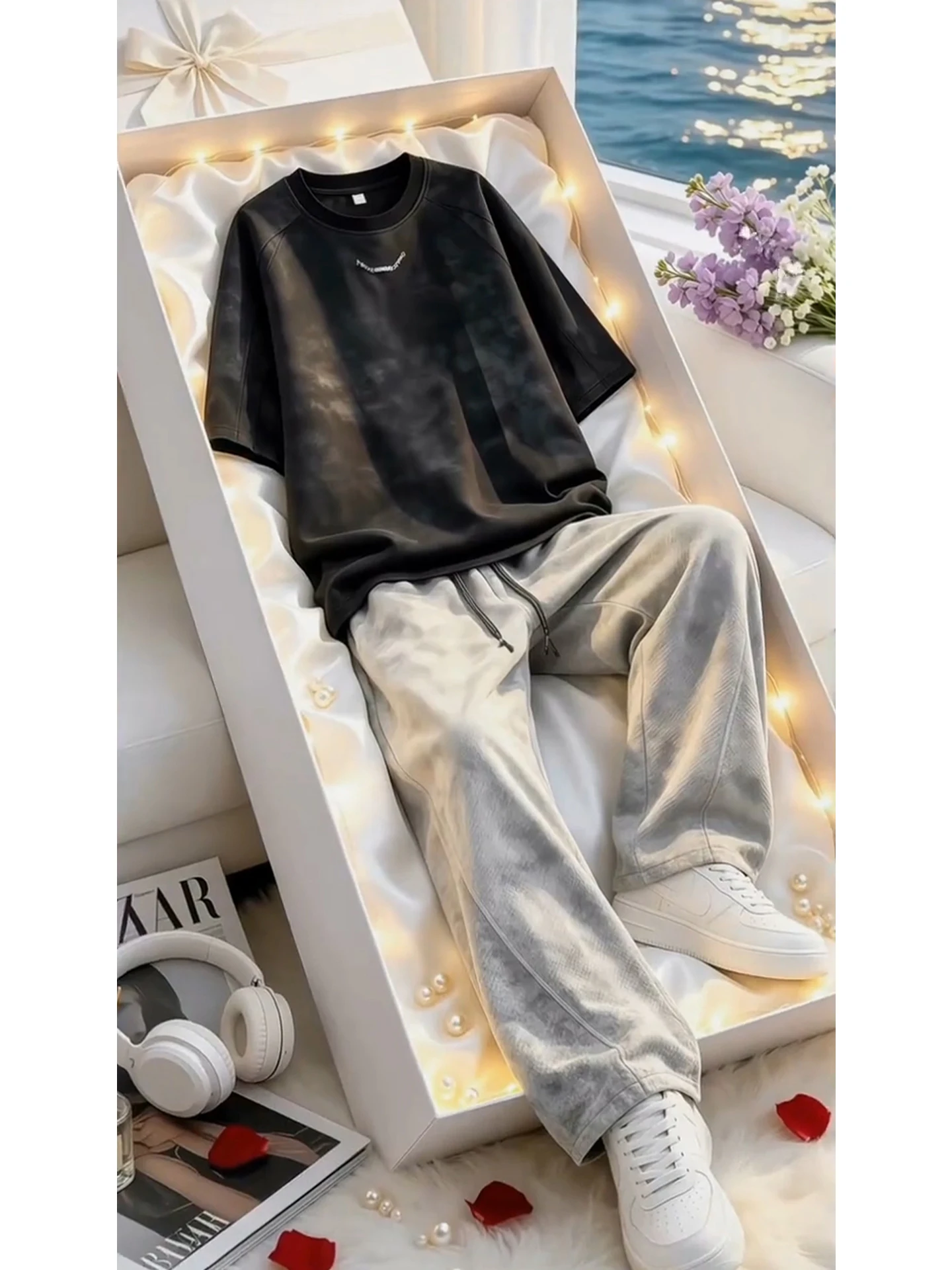 Cool Men's OOTD Summer Tie Dye Short Sleeve T-Shirt And Knife Pants Casual Sportswear Set Youth Fashion Trend
Cool Men's OOTD Summer Tie Dye Short Sleeve T-Shirt And Knife Pants Casual Sportswear Set Youth Fashion Trend