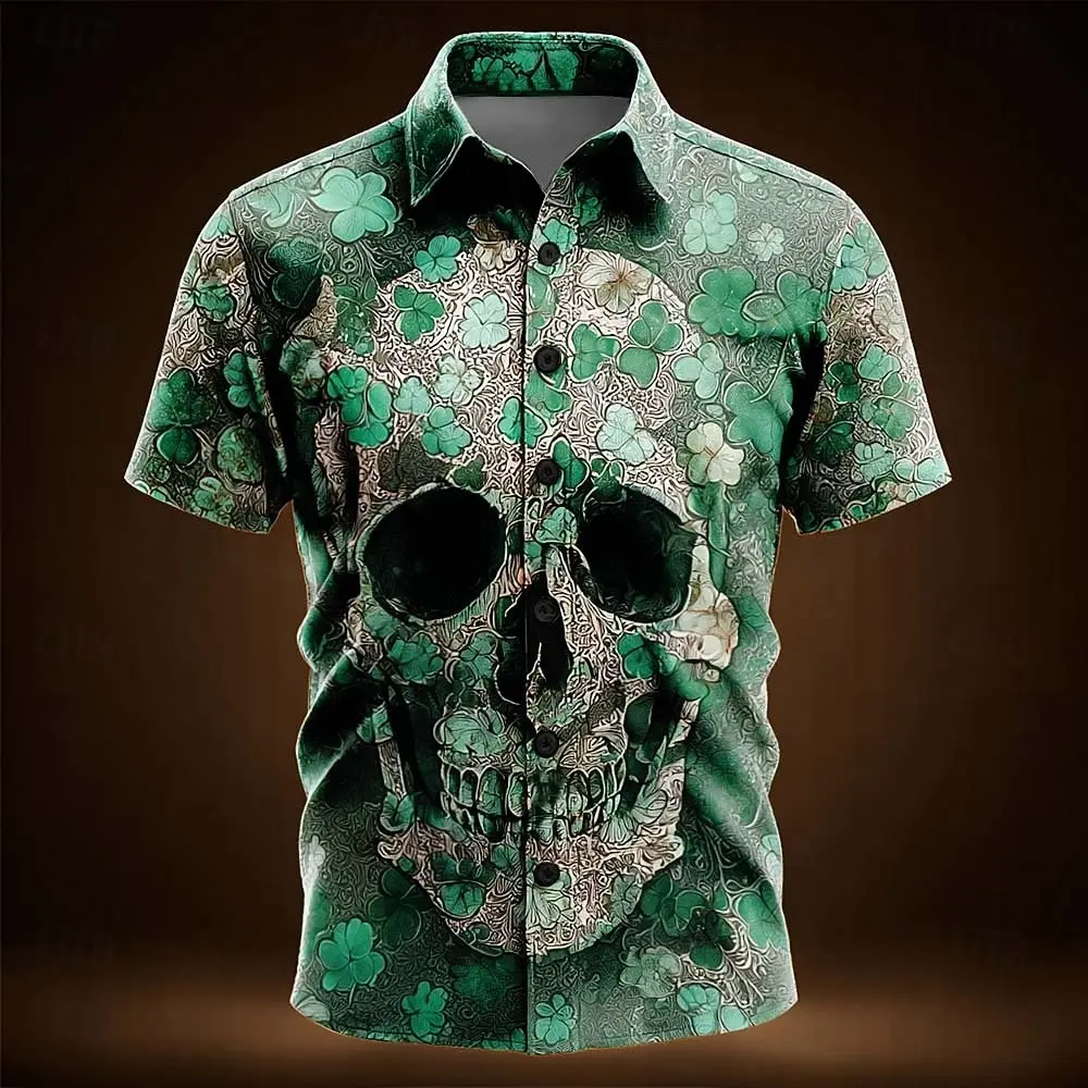 Fashionable Printed men's Short Sleeved shirt, 3D Printed Abstract Skull Pattern men's top, high-quality men's Clothing
Fashionable Printed men's Short Sleeved shirt, 3D Printed Abstract Skull Pattern men's top, high-quality men's Clothing