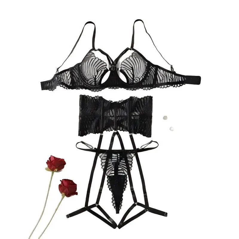 Sexy Lingerie Suit for Women Sexy Bra Set Mesh Perspective Pure Desire Hollow Temptation Sexy Underwear 3-piece Set
Sexy Lingerie Suit for Women Sexy Bra Set Mesh Perspective Pure Desire Hollow Temptation Sexy Underwear 3-piece Set
