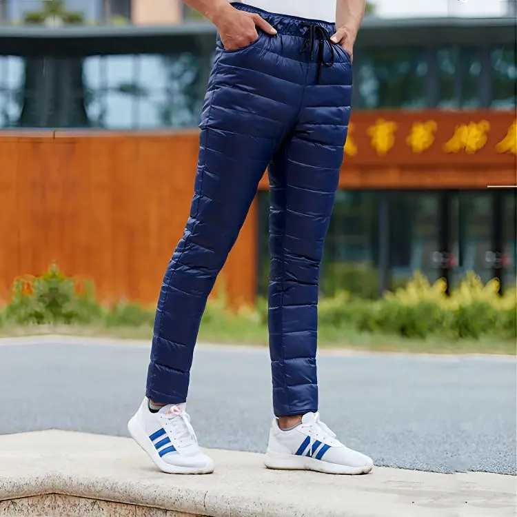 Men's down Pants High Waist Thiened Winter Outerwear Warm Cotton Trousers with Dstring Deep Crotch Slim Fit New Arrival
Men's down Pants High Waist Thiened Winter Outerwear Warm Cotton Trousers with Dstring Deep Crotch Slim Fit New Arrival