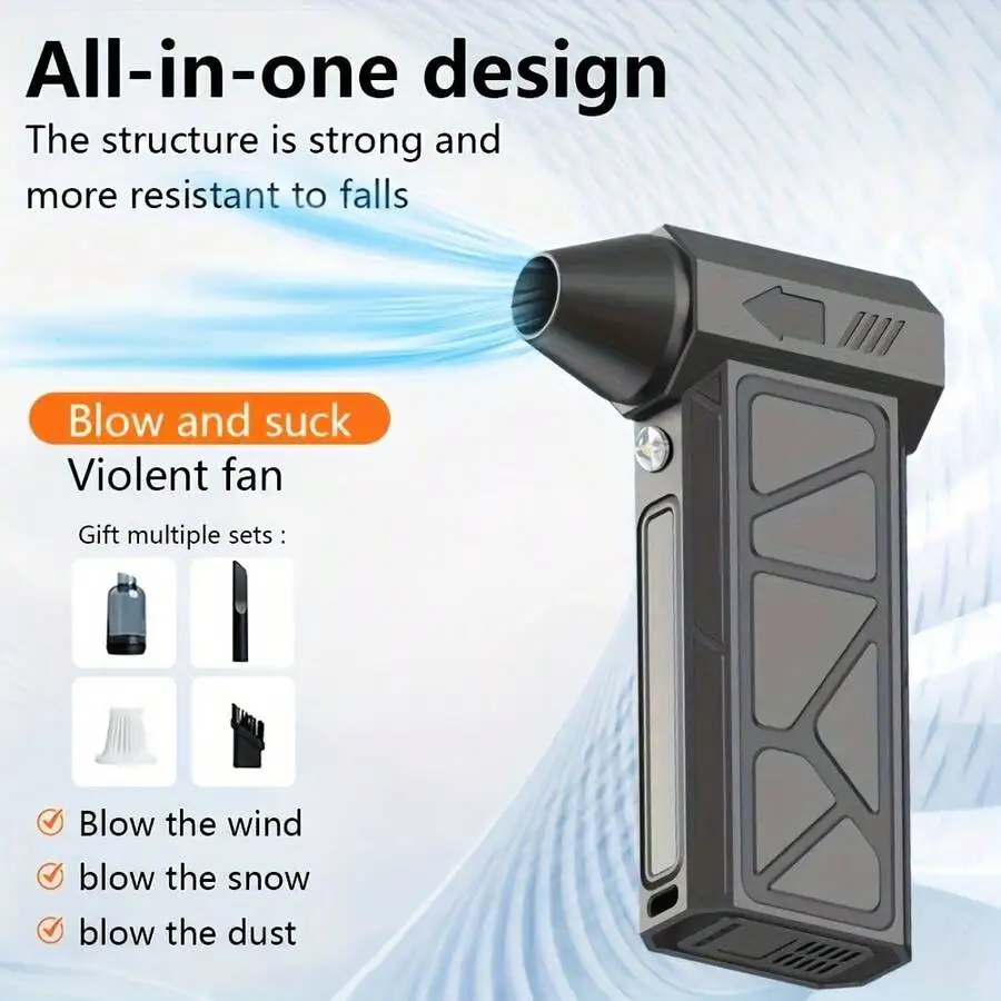 Compressed Air Duster,150000RPM Super Power Cordless Air Duster,Rechargeable Brushless Blower,4-Gear Adjustable Mini Blower With LED Light,Dust Remover For Computer/House/Outdoor/Car
Compressed Air Duster,150000RPM Super Power Cordless Air Duster,Rechargeable Brushless Blower,4-Gear Adjustable Mini Blower With LED Light,Dust Remover For Computer/House/Outdoor/Car