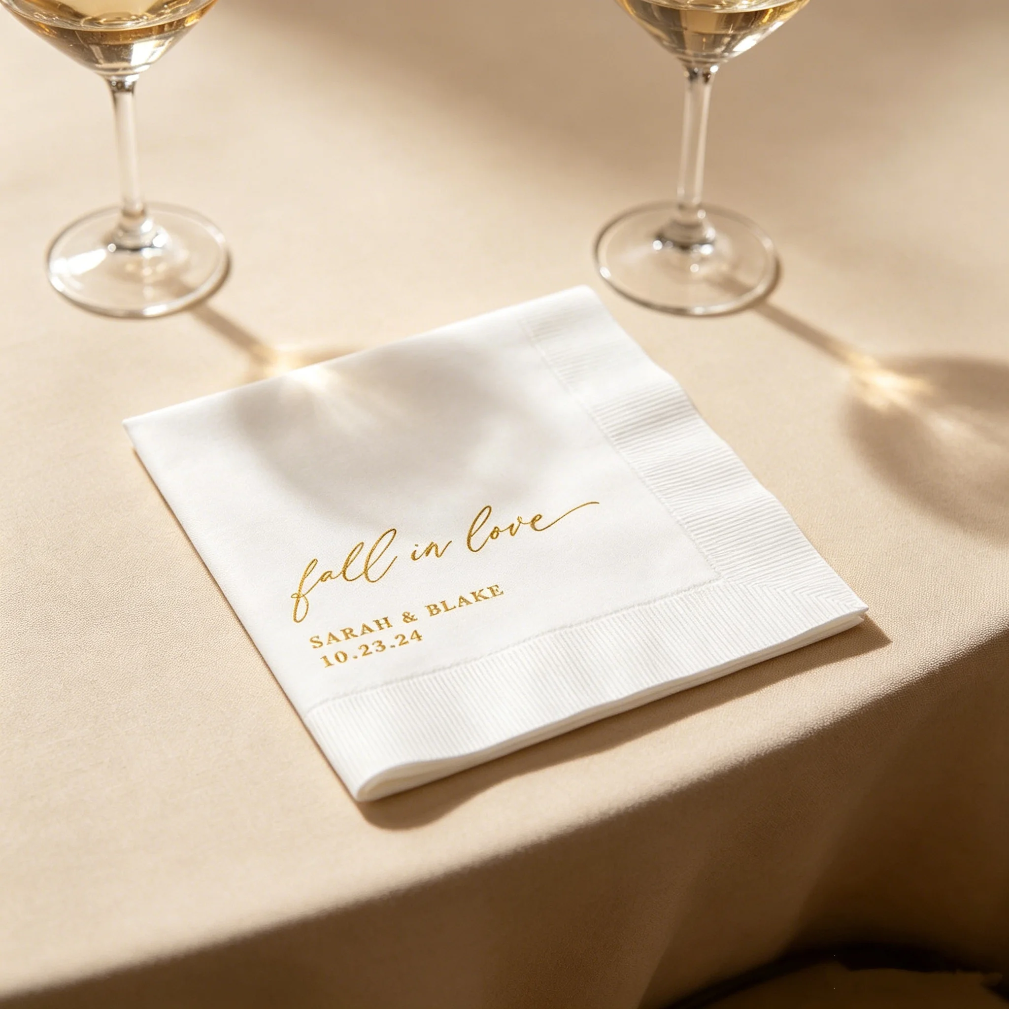 50pcs Custom Fall in Love Wedding Napkins, Personalized Names & Wedding Date Disposable Cocktail Napkins, Multi-Colors for Fall
50pcs Custom Fall in Love Wedding Napkins, Personalized Names & Wedding Date Disposable Cocktail Napkins, Multi-Colors for Fall