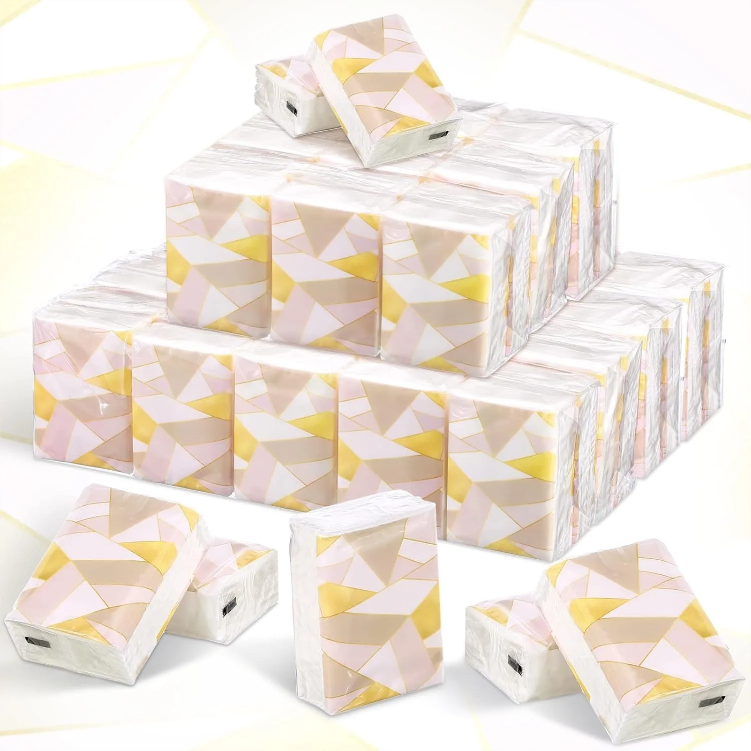 50 Pocket Tissues Bulk with Modern Design 3 Ply for Travel Wedding Classroom Supplies
50 Pocket Tissues Bulk with Modern Design 3 Ply for Travel Wedding Classroom Supplies