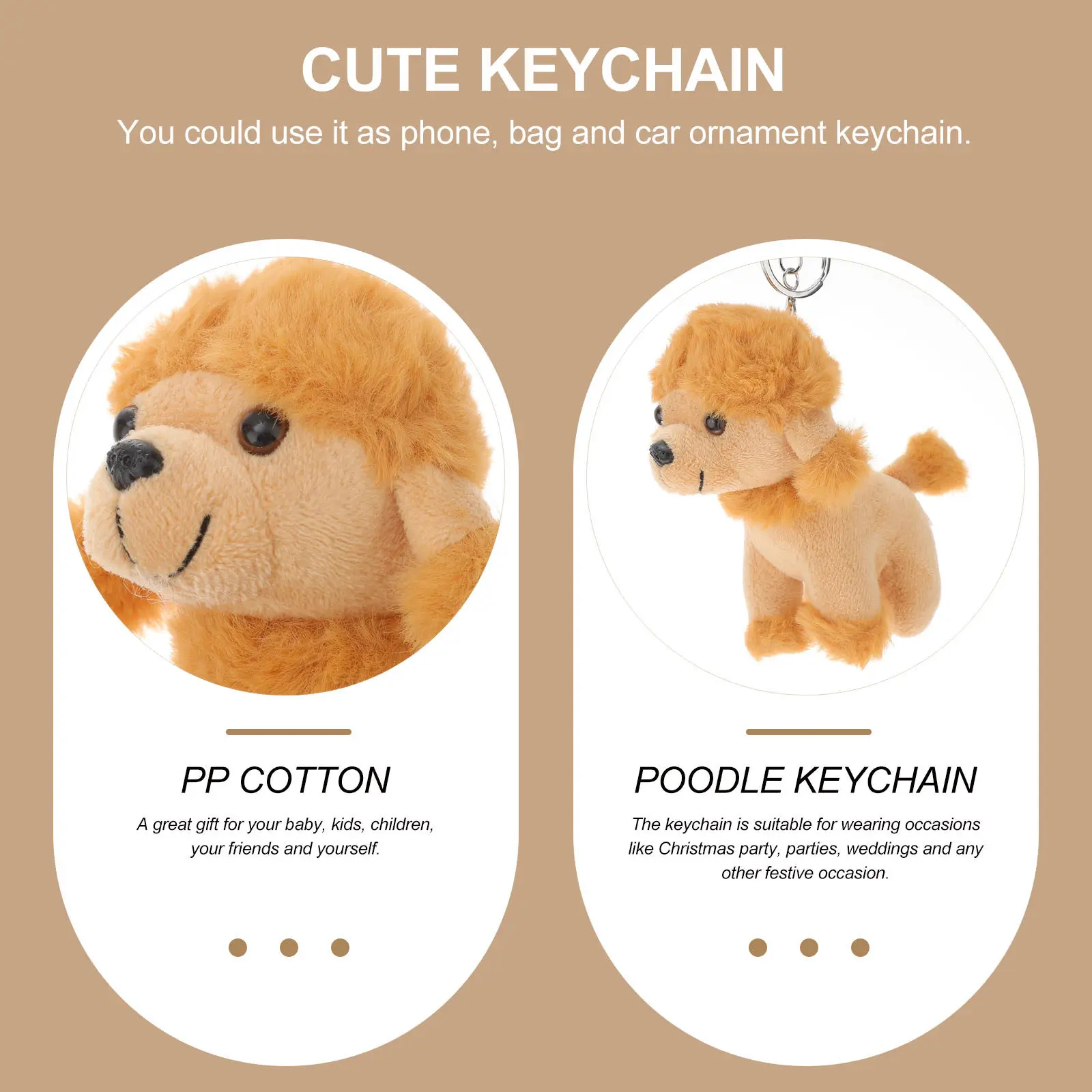 Cartoon Poodle Keychain Light Coffee Color Random Hanging Ornament Phone Bag Car Decoration Early Teaching Kindergarten
Cartoon Poodle Keychain Light Coffee Color Random Hanging Ornament Phone Bag Car Decoration Early Teaching Kindergarten