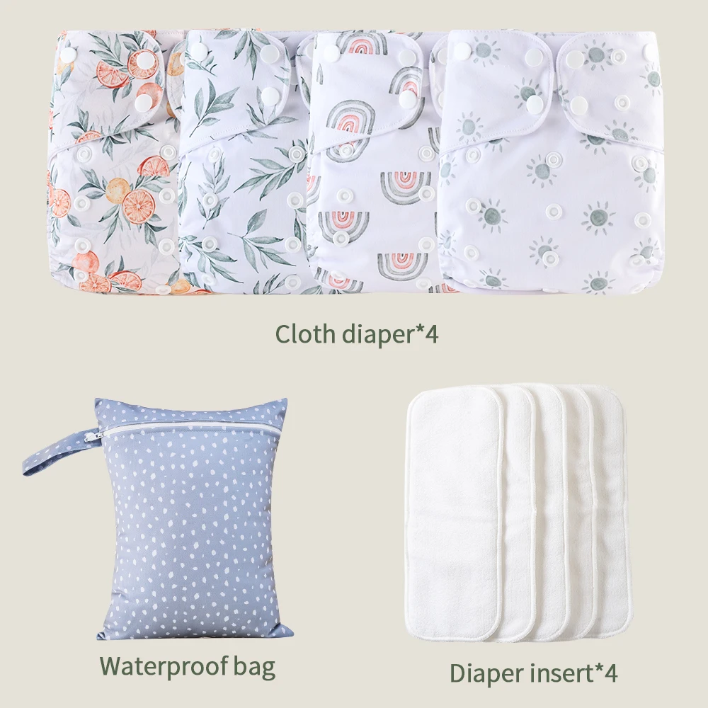 HappyFlute Ecological Cloth Diaper Breathable NappyWashable Reusable Diaper Gift Set With Wetbag
HappyFlute Ecological Cloth Diaper Breathable NappyWashable Reusable Diaper Gift Set With Wetbag