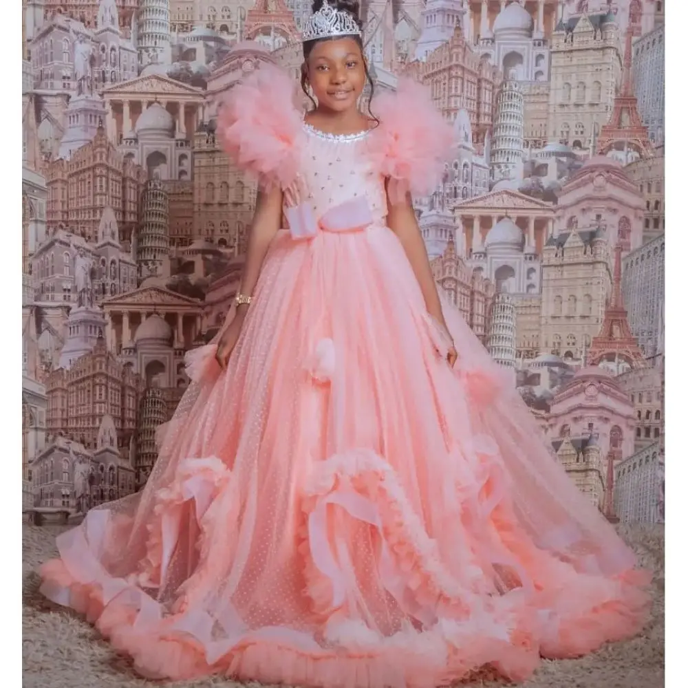 Customized Pink Flower Girl Dresses For Wedding Tulle Floor Length Gorgeous Kids Birthday Party Quinceanera First Communion Gown
Customized Pink Flower Girl Dresses For Wedding Tulle Floor Length Gorgeous Kids Birthday Party Quinceanera First Communion Gown
