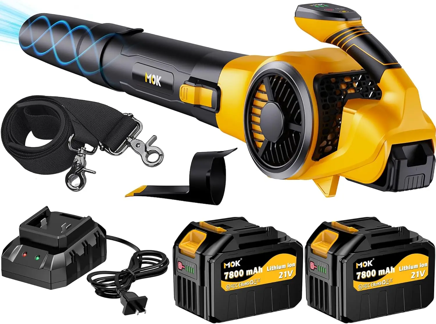 Cordless Leaf Blower with 780CFM, 2 Batteries & Snow Shovel - Lightweight Lawn Tool
Cordless Leaf Blower with 780CFM, 2 Batteries & Snow Shovel - Lightweight Lawn Tool