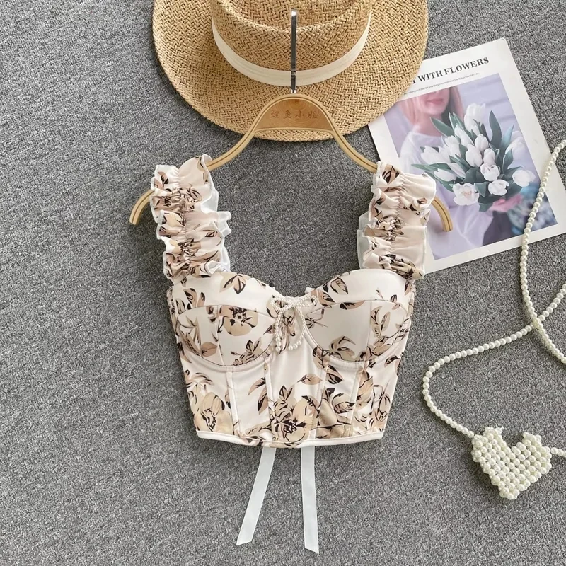 Sexy Bandage Ruffle Off Shoulder Slim Top Chic Straps Camis Slim Korean Tanks Top Elegant Crop Top Summer Women Bustier
Sexy Bandage Ruffle Off Shoulder Slim Top Chic Straps Camis Slim Korean Tanks Top Elegant Crop Top Summer Women Bustier