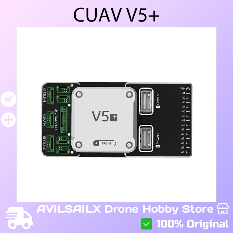 CUAV V5+ Open-Source Flight Controller – Optimized for APM/PX4 | For Multirotor/Fixed-Wing Drones & RC Models
CUAV V5+ Open-Source Flight Controller – Optimized for APM/PX4 | For Multirotor/Fixed-Wing Drones & RC Models