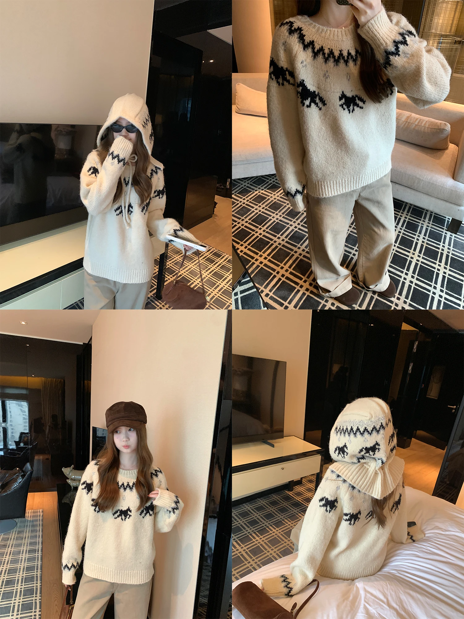 Утепленный мягкий вязаный свитер для женщин, зимний пуловер с узором Fair Isle, белый, комфортный трикотаж, повседневная одежда
Утепленный мягкий вязаный свитер для женщин, зимний пуловер с узором Fair Isle, белый, комфортный трикотаж, повседневная одежда