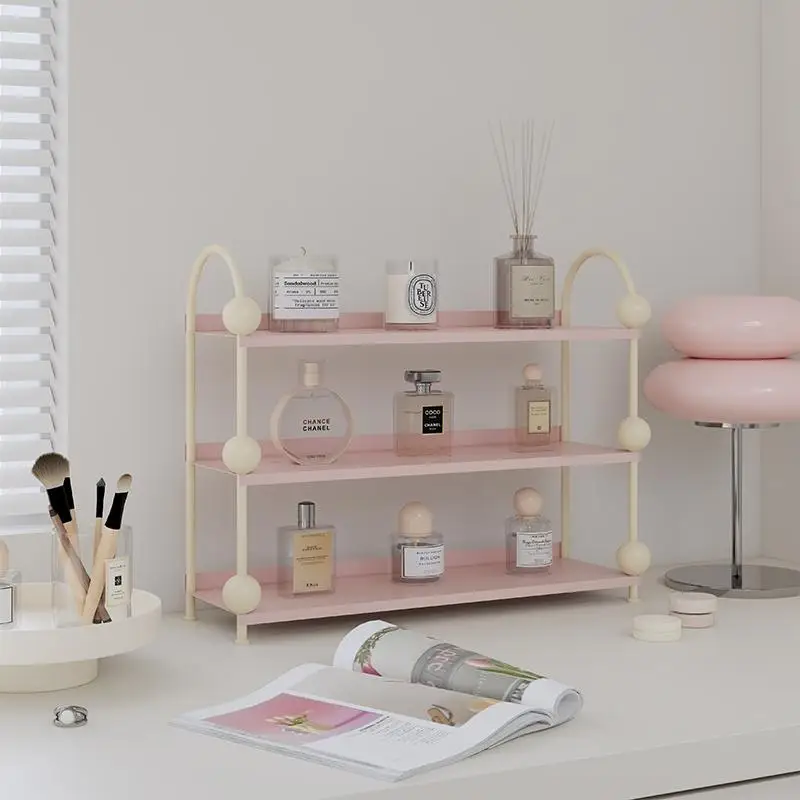 Wrought iron simple desktop shelf Nordic bedroom dresser three layer storage rack multi function
Wrought iron simple desktop shelf Nordic bedroom dresser three layer storage rack multi function