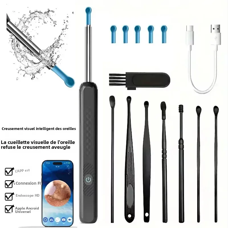 Wireless Smart Visual Ear Cleaner 800W Ear Stick Otoscope Ear Wax Removal Tool Ear pick Camera Ear Endoscope for iOS Android
Wireless Smart Visual Ear Cleaner 800W Ear Stick Otoscope Ear Wax Removal Tool Ear pick Camera Ear Endoscope for iOS Android