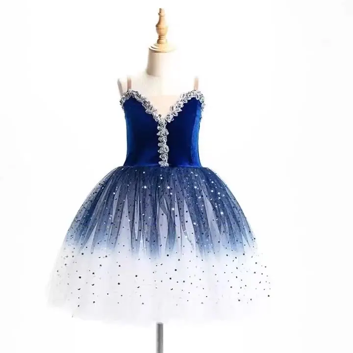 Royal Blue Ballet Costume Princess Dress High-end Long Girls Performance Costume Dress Gradient Puffy Gauze Skirt Dancewear
Royal Blue Ballet Costume Princess Dress High-end Long Girls Performance Costume Dress Gradient Puffy Gauze Skirt Dancewear