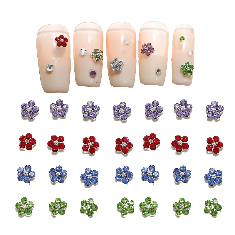 10PCS Sparkle Mini Diamond Pearl Five-Petals Flowers Small Florets Alloy Nail Art Rhinestones Decorations Manicure Lovely Charms
10PCS Sparkle Mini Diamond Pearl Five-Petals Flowers Small Florets Alloy Nail Art Rhinestones Decorations Manicure Lovely Charms