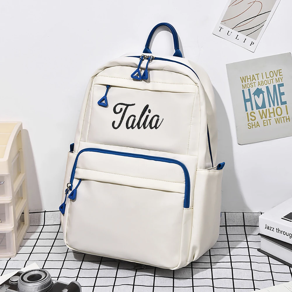 Fashion Simple Student Backpack, Large Capacity Junior High School Student Casual Schoolbag, Custom Embroidery Couple Backpack
Fashion Simple Student Backpack, Large Capacity Junior High School Student Casual Schoolbag, Custom Embroidery Couple Backpack