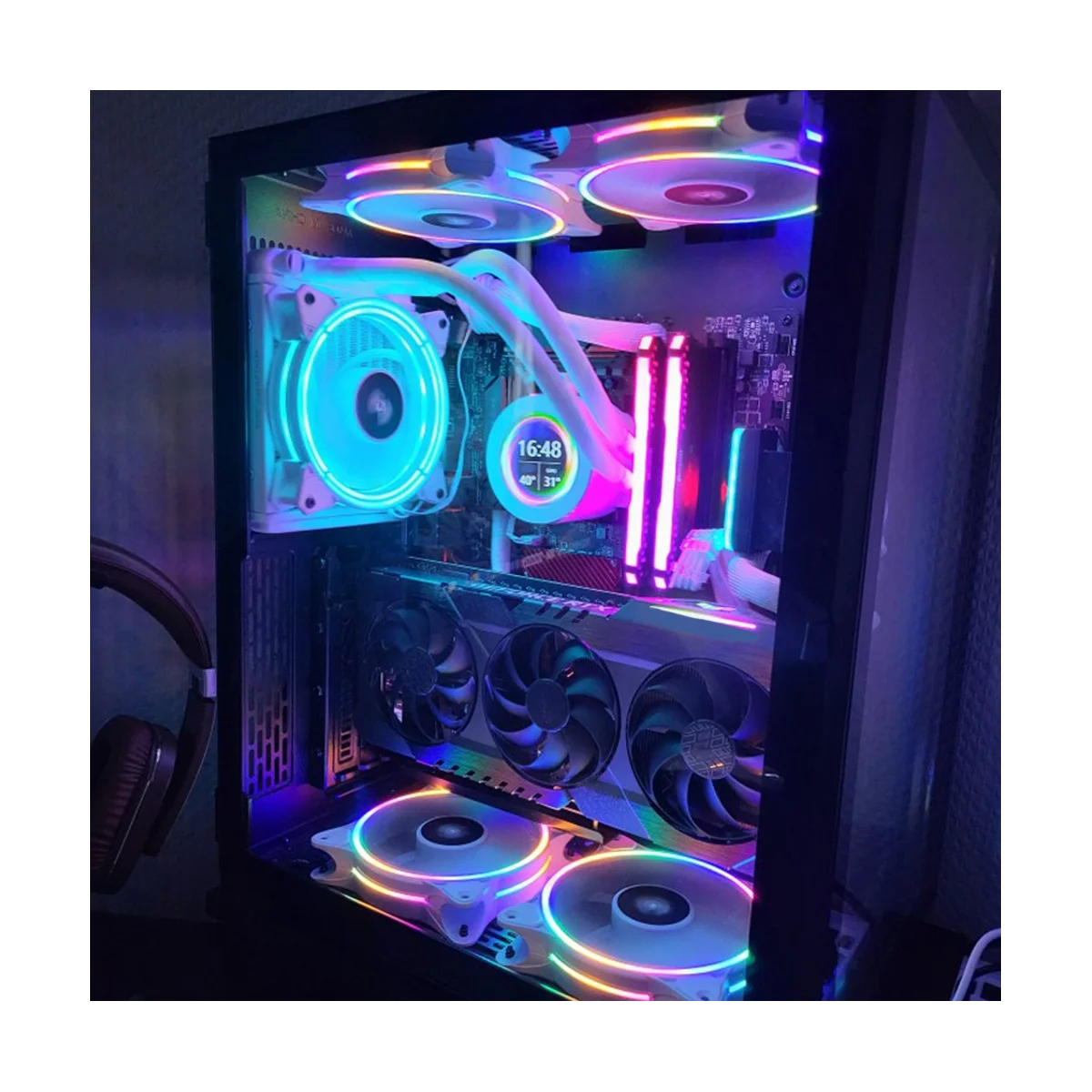 2.1 Inch USB Water-Cooled Secondary Screen 480X480 IPS Round LCD Display CPU GPU RAM HDD Monitoring Black
2.1 Inch USB Water-Cooled Secondary Screen 480X480 IPS Round LCD Display CPU GPU RAM HDD Monitoring Black