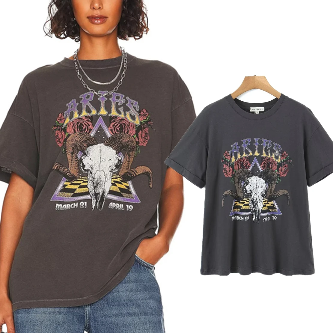 Jenny&dave 2026 Summer T-shirt Women Vintage Cotton T-shirt Constellation Print Loose Fashion Round Neck Top Women
Jenny&dave 2026 Summer T-shirt Women Vintage Cotton T-shirt Constellation Print Loose Fashion Round Neck Top Women