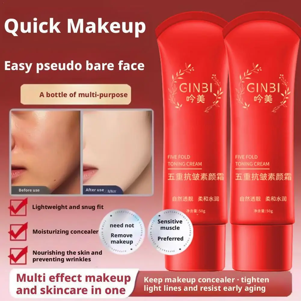 Five-fold Toning Cream Anti Wrinkles Cream Reduce Facial Fine Lines Tightens Skin Beauty Health Maquiagem 50g
Five-fold Toning Cream Anti Wrinkles Cream Reduce Facial Fine Lines Tightens Skin Beauty Health Maquiagem 50g