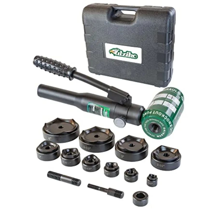 Hydraulic Knockout Punch Electrical Conduit Hole Cutter Set KO Tool Kit 1/2 to 2 inch 8T(1/2"-2
Hydraulic Knockout Punch Electrical Conduit Hole Cutter Set KO Tool Kit 1/2 to 2 inch 8T(1/2"-2