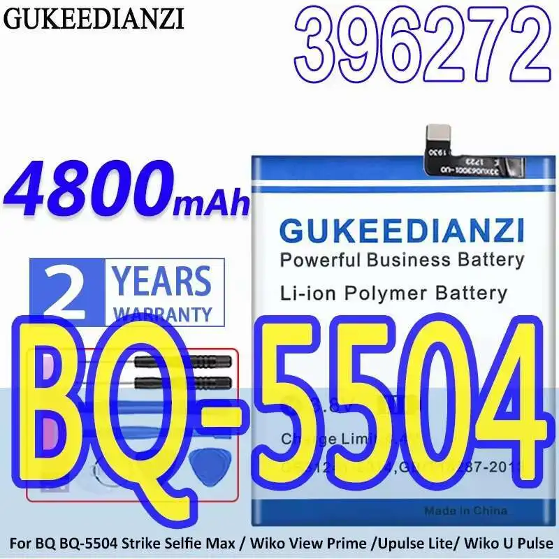 Mobile Phone Battery 396272 4800Mah For BQ BQ-5504 Strike Selfie Max Wiko View Prime Upulse Lite
Mobile Phone Battery 396272 4800Mah For BQ BQ-5504 Strike Selfie Max Wiko View Prime Upulse Lite